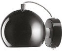 Lampa Ball Vägg svart blank