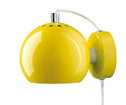 Lampa Ball Vägg gul blank