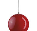 Lampa Ball Pendel Röd